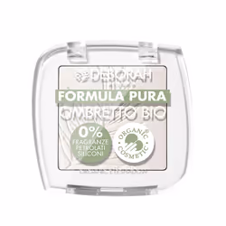 Deborah Milano Ombretto Formula Pura Mono Bio 1 White, Polvere, Levigante, Bianco, White, 1 colori, Custodia compatta