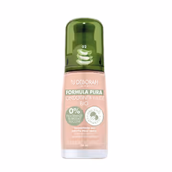 Deborah Milano Formula Pura Fondotinta Nude Bio 02 Rose Cream 30ml, Flacone a pompa, Liquido, Pelle universale, Idratante, Nu ...