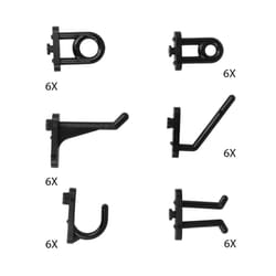 Masidef Ganci in Nylon per Pannello Forato - Assortiti 36 pz