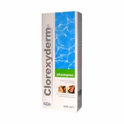 Clorexyderm è uno shampoo antibatterico ad azione disinfettante per cani e gatti ad ampio spettro a base di clorexidina, atti ...