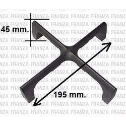 GRIGLIA GHISA 1 FUOCO ALTA PER TRIPLA CORONA PIANO COTTURA FRANKE 70CM 195 X 195 H.43