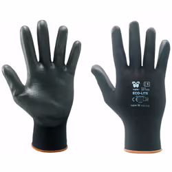 NERI 337063 GUANTI ECO LITE NERI GUANTO DA LAVORO IN POLIESTERE / POLIURETANO LA SPECIALE SPALMATURA IN POOLIURETANO APPLICAT ...
