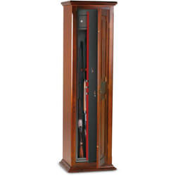 Technomax - Fuciliera Portafucili a Chiave per 7 Armi con Tesoretto Serie Riv. Legno 1605X450X370Mm