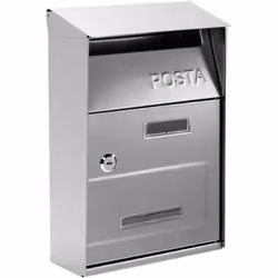 Cassetta postale GIGLIO TECHNOMAX CARATTERISTICHE: Struttura in acciaio inox.Serratura a cilindro con 2 chiaviFori di fissagg ...