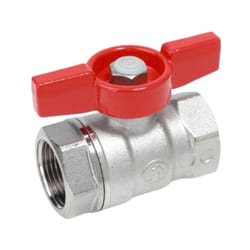 Giacomini - Valvola a sfera f/f 1 pollice maniglia a farfalla rossa R251X005