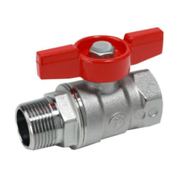 Giacomini - Valvola m-f 3/4 maniglia a farfalla rossa R254X004