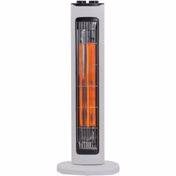 Stufa Elettrica Stufa Elettrica ad Infrarossi ad Onde Medie 23x23x61,5 cm 800W Moel Maui 840C Bianca Maui è una stufa a infra ...