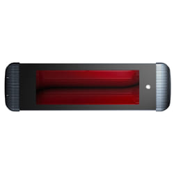Stufa Elettrica ad Infrarossi 105x25x7,5 cm da Parete 1800W Dimmerabile Moel Aaren Nera