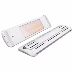 Stufa Elettrica ad Infrarossi 105x25x7,5 cm da Parete 1800W Dimmerabile Moel Aaren Bianco