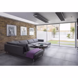 Stufa Elettrica ad Infrarossi 141x20,1x5,8 cm da Soffitto 1800W in Alluminio Dimmerabile Moel Hot-Top Nera - Vista aggiuntiva 2