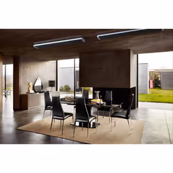 Stufa Elettrica ad Infrarossi 141x20,1x5,8 cm da Soffitto 1800W in Alluminio Dimmerabile Moel Hot-Top Nera - Vista aggiuntiva 3