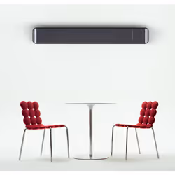 Stufa Elettrica ad Infrarossi 171x20,1x5,8 cm da Soffitto 2400W in Alluminio Dimmerabile Moel Hot-Top Nera - Vista aggiuntiva 2