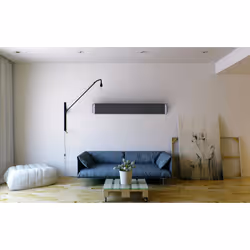 Stufa Elettrica ad Infrarossi 211x20,1x5,8 cm da Soffitto 3200W in Alluminio Dimmerabile Moel Hot-Top Nera - Vista aggiuntiva 2