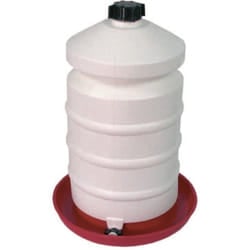 Abbeveratoio con serbatoio in plastica a terra - lt.20 di capienza ø cm.36x53h.