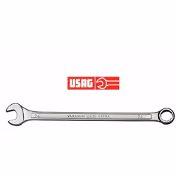 USAG 285 L CHIAVE COMBINATA LUNGA CHIAVI COMBINATE LUNGHE FISSA E STELLA FISSE DESCRIZIONE Testa poligonale e a forchetta inc ...