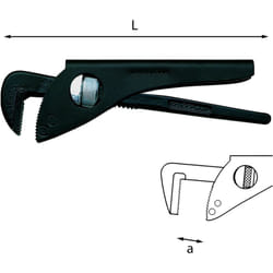 Giratubi leggero con ganasce a 90 gradi lungo 275mm Usag U03080003