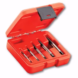 Usag 458 S5, Set di estrazione per viti, Acciaio al cromo vanadio, Rosso, M10, M11, M14, M16, M18, M4, M5, M6, M7, M8, 2.7 mm ...