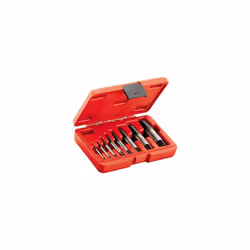 SERIE DI 8 ESTRATTORI CONICI 458 S8 - Assortimento 458 con estrattori n.: 1-2-3-4-5-6-7-8 - Per la rimozione di viti o prigio ...