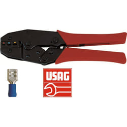 Usag - 751 pinza a cremagliera cricchetto per capicorda isolati crimpatrice faston