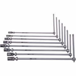 SERIE SET 8 CHIAVI A SNODO SNODATE CON BOCCA ESAGONALE USAG 276 CE/SE8 PROFESSIONALE SNODO CARDANICO FORNITE IN CONFEZIONE US ...
