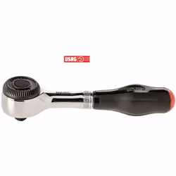 CRICCHETTO DA 1/4 CON IMPUGNATURA ROTANTE USAG 237 1/4 AK 02370003 Modello a 60 denti con angolo di ripresa di soli 6° per op ...