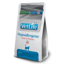 Farmina Pet Food Vet Life Hypoallergenic cibo secco per gatti 400 g Adulto Maiale, Patata