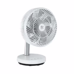 NORDIK MIO Ventilatore oscillante da tavolo con presa USB Griglia, involucro portamotore e coperchio superiore della base d'a ...