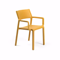 Nardi Trill, Seduta rigida, Quadrato, Giallo, Polipropilene (PP), Solido, 4 gamba/gambe
