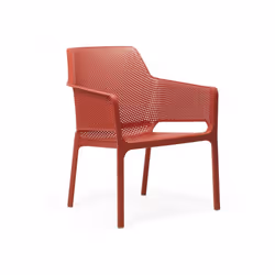 Nardi Net Relax, Seduta in rete, Quadrato, Rosso, Polipropilene (PP), Griglia, 4 gamba/gambe