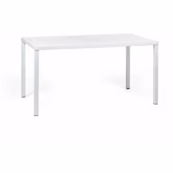 Il tavolo Cube è solido e dalle linee essenziali, è un tavolo professionale da giardino in resina con piano rettangolare in D ...