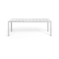 Tavolo Allungabile Rio Alu con Piano in Alluminio 85 x 140/210 cm - Bianco