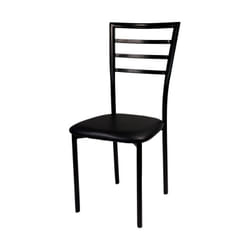 Sedia Viola in Pvc con Struttura in Metallo 42X42Cm-H93Cm Nero