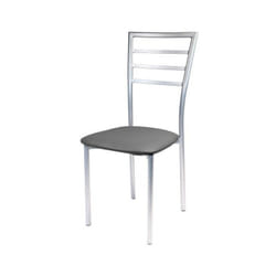 Sedia viola in pvc colore grigio.