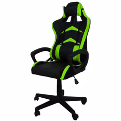 Sedia da gaming ergonomica con braccioli Jerez dal design sportivo, l'ottima finitura e i due colori a contrasto, nero con de ...