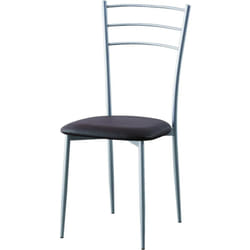 Sedia marrone scuro 41x48x92 cm metallo-pvc