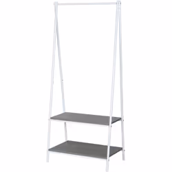 Appendiabiti Con 2 Ripiani Fresno Cemento/bianco 60x40x150 cm.