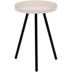 Tavolino salotto 'dalton' crema, ø30 cm
