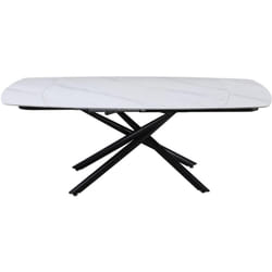 Tavolo Da Pranzo Ryder 140 Top In Ceramica Bianco