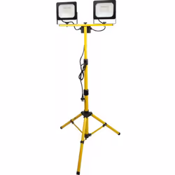 kit proiettore a a led con treppiede 2x50v ip65 faro faretto luce fredda 8000 lumen art.62308.