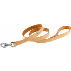 Ferplast - natural g Guinzaglio per cani in pelle vera, in 2 colori e 4 misure. Variante G20/120 - Misure: 20 mm x l 120 cm - Cuoio Naturale