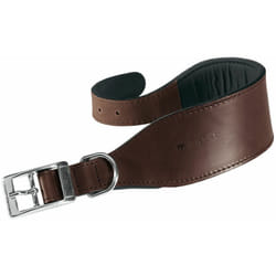 Ferplast - vip cw Collare in cuoio di toro per cani Levriero - 3 misure. Variante CW20/39 - Misure: a: 32-39 cm b: 20 mm - Marrone