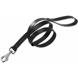 Natural g Guinzaglio per cani in pelle vera, in 2 colori e 4 misure. Variante G10/120 - Misure: 10 mm x l 120 cm - Nero - Ferplast