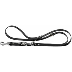 Ferplast - natural ga Guinzaglio in pelle vera per l'addestramento di cani - 2 colori e 3 misure. Variante GA22/200 - Misure: 22 mm x l 200 cm - Nero