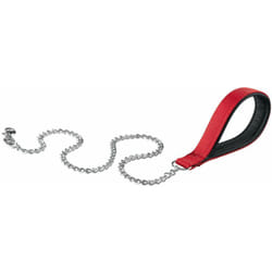 Daytona gm 25/100 Guinzaglio in nylon con catenella e impugnatura soft. Vari colori.. Variante - Misure: 25 mm x l 100 cm - Rosso - Ferplast
