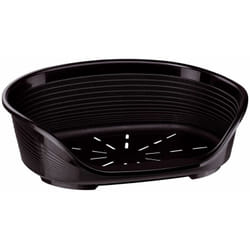 Siesta deluxe Cuccia in resina termoplastica. In varie misure e colori. Variante 8 - Misure: 82 x 59,5 x h 25 cm - Nero - Nero - Ferplast