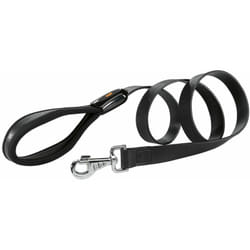 Ferplast GIOTTO BLACK G Guinzaglio in vera pelle con impugnatura ergonomica - 2 misure. Variante G20/120 - Misure: 20 mm x L 120 cm - Nero