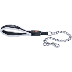 Ergocomfort metal gm Guinzaglio con impugnatura ergonomica e catena in metallo cromato- 3 modelli. Variante GM20/65 - Misure: 20 mm x l 65 cm