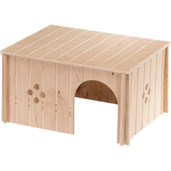 Sin 4647 Casetta per conigli sin 4647 in legno fsc ecosostenibile. Variante sin 4647 - Misure: 37 x 27.7 x h 20 cm - - Ferplast