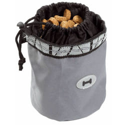 Ferplast - dog treats bag Sacchetto portacrocchette per cani. Due misure.. Variante small - Misure: ø 12 x 13 cm - Nero