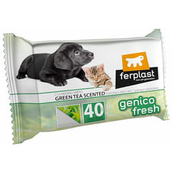 Genico fresh green tea Salviette detergenti umidificate. Al tè verde - 40 pezzi. Variante genico fresh green tea - Misure: 20 x h 30 cm - - Ferplast